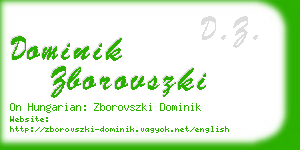 dominik zborovszki business card